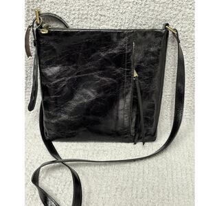 Hobo Int'l Black Leather Crossbody Bag Purse #64723